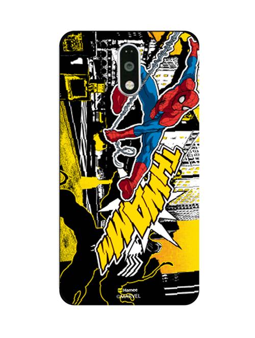 hamee marvel ultimate spider man licensed slim fit plastic hard back case cover for motorola moto g turbo (spiderman thwamm) - 12701753 - Very Small Image - 1