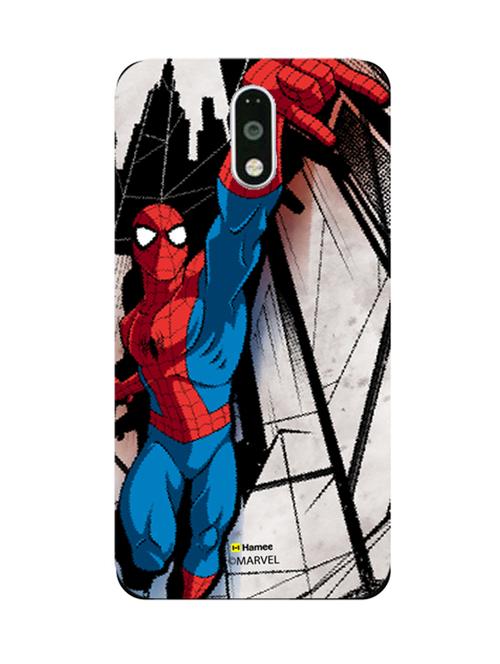 hamee marvel ultimate spider man licensed slim fit plastic hard back case cover for motorola moto g turbo (spiderman up) - 12701754 - Very Small Image - 1