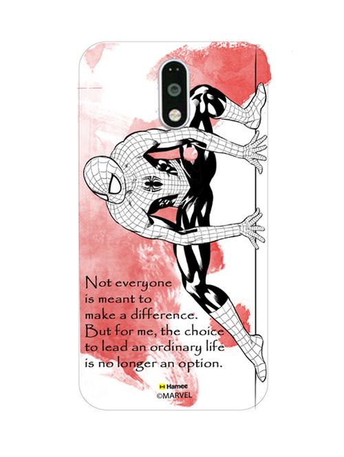 hamee marvel ultimate spider man licensed slim fit plastic hard back case cover for motorola moto g turbo (pose / difference) - 12701761 - Very Small Image - 1