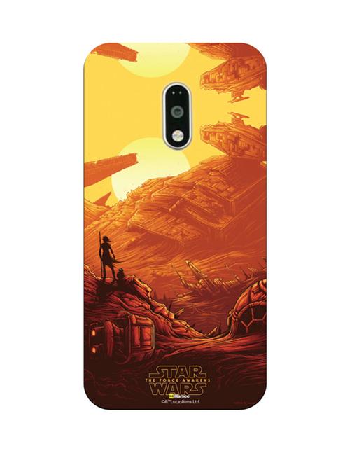 hamee official star wars the force awakens licensed slim fit hard back case cover for motorola moto g turbo rey 6 - 12701847 - Very Small Image - 1