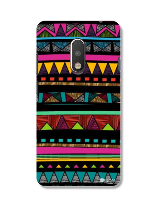 hamee tm thin fit printed hard back case cover for motorola moto g turbo cover (tribal) - 12702373 - Very Small Image - 1