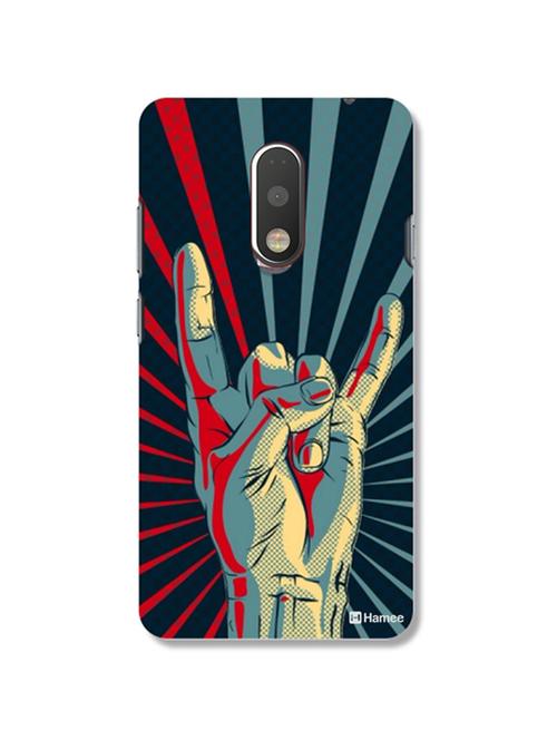 hamee tm thin fit printed hard back case cover for motorola moto g turbo cover (hand) - 12702503 - Very Small Image - 1