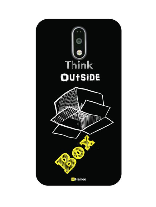 customizable hamee original cover thin fit plastic hard back case cover for motorola moto g turbo think outside - 12703601 - Very Small Image - 1