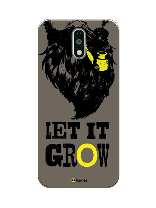 customizable hamee original cover thin fit plastic hard back case cover for motorola moto g turbo let beard grow - 12703627 - Very Small Image - 1