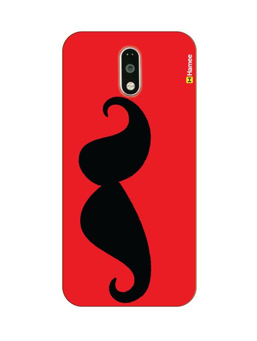 customizable hamee original cover thin fit plastic hard back case cover for motorola moto g turbo red mustaches - 12703647 - Very Small Image - 1