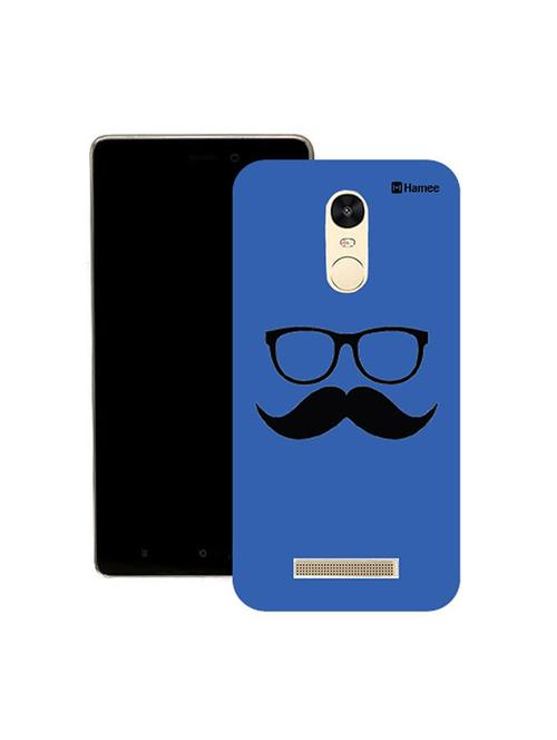 customizable hamee original cover thin fit plastic hard back case cover for motorola moto g turbo (moochie with specs / blue) - 12703820 - Very Small Image - 1