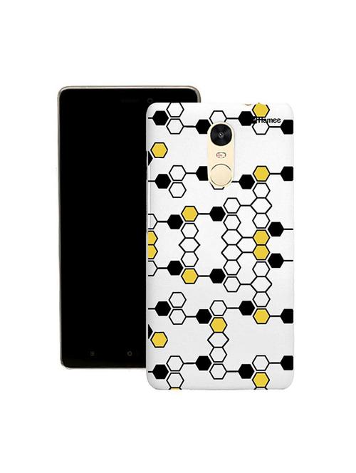 customizable hamee original cover thin fit plastic hard back case cover for motorola moto g turbo (honeycomb / yellow x black) - 12703884 - Very Small Image - 1