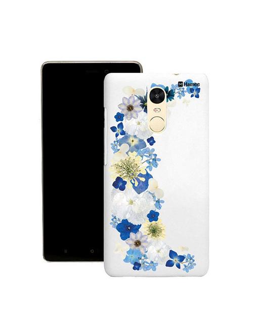 customizable hamee original cover thin fit plastic hard back case cover for motorola moto g turbo (blue white side flowers) - 12703935 - Very Small Image - 1