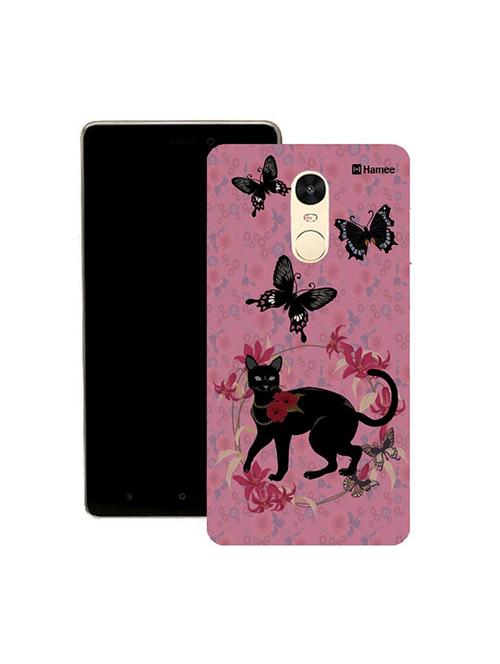 customizable hamee original cover thin fit plastic hard back case cover for motorola moto g turbo (black cat buttefly on pink) - 12703944 - Very Small Image - 1