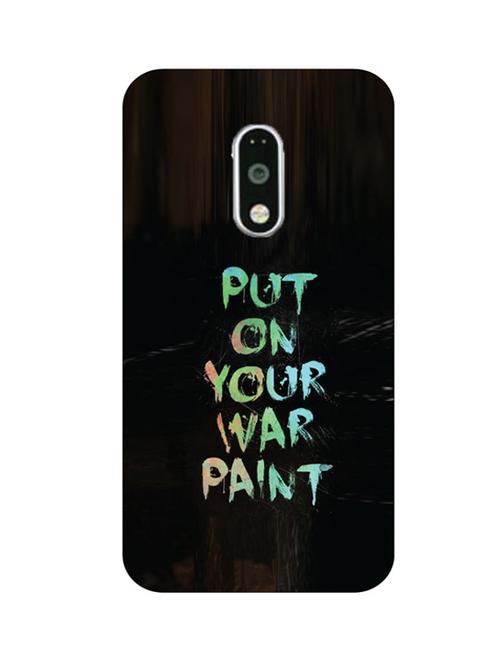 customizable hamee original cover thin fit plastic hard back case cover for motorola moto g turbo (war paint ) - 12703951 - Very Small Image - 1