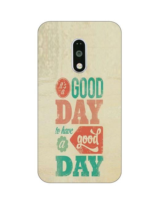 customizable hamee original cover thin fit plastic hard back case cover for motorola moto g turbo (good day ) - 12703969 - Very Small Image - 1
