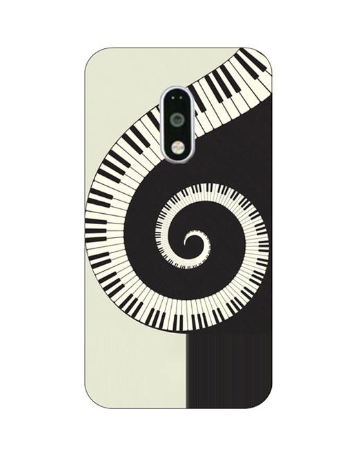 customizable hamee original cover thin fit plastic hard back case cover for motorola moto g turbo (piano swirl) - 12703974 - Very Small Image - 1