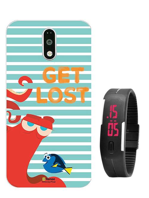 hamee disney pixar finding dory licensed hard back case cover for motorola moto m cover with free digital watch - combo 29 - 12703999 - Very Small Image - 1