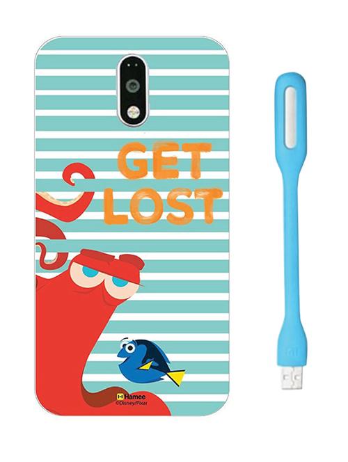 hamee disney pixar finding dory licensed hard back case cover for motorola moto m cover with free led light - combo 30 - 12704000 - Very Small Image - 1