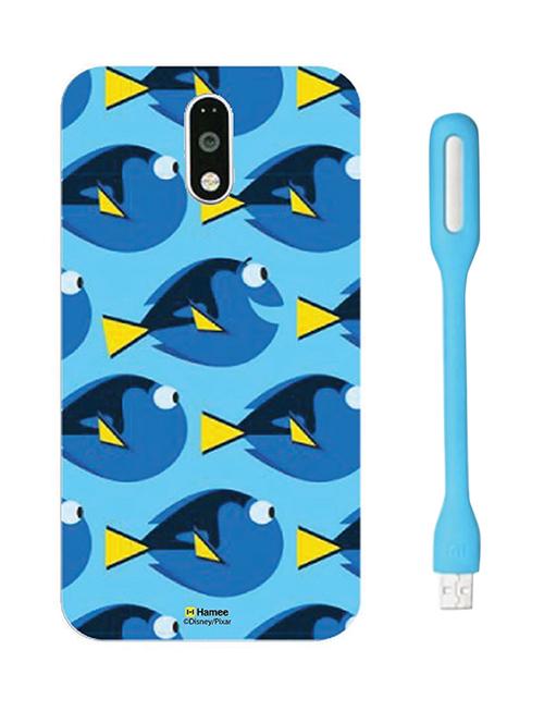 hamee disney pixar finding dory licensed hard back case cover for motorola moto m cover with free led light - combo 2 - 12704009 - Very Small Image - 1