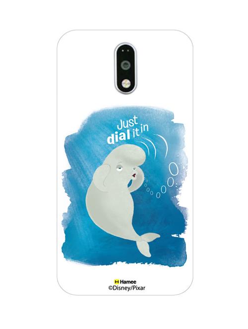 hamee disney pixar finding dory official licensed cover hard back case cover for motorola moto m ( bailey just dial/white ) - 12704042 - Very Small Image - 1