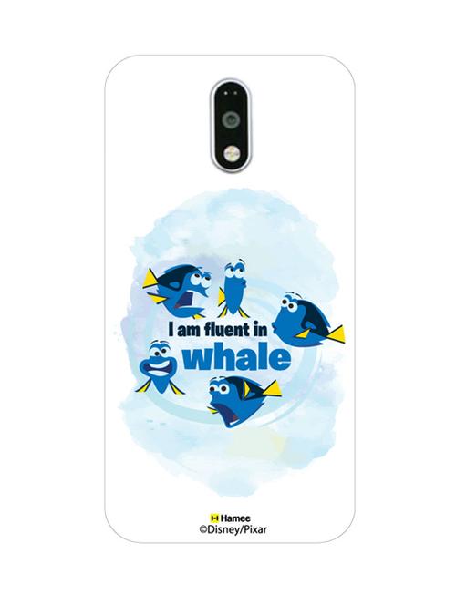 hamee disney pixar finding dory official licensed cover hard back case cover for motorola moto m ( dory fluent in whale/white ) - 12704048 - Very Small Image - 1