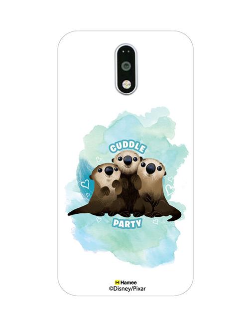 hamee disney pixar finding dory official licensed cover hard back case cover for motorola moto m ( otters cuddle party/white ) - 12704062 - Very Small Image - 1