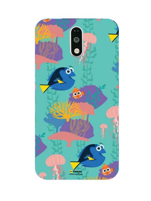 hamee disney pixar finding dory official licensed cover hard back case cover for motorola moto m (dory marlin / full print) - 12704081 - Very Small Image - 1