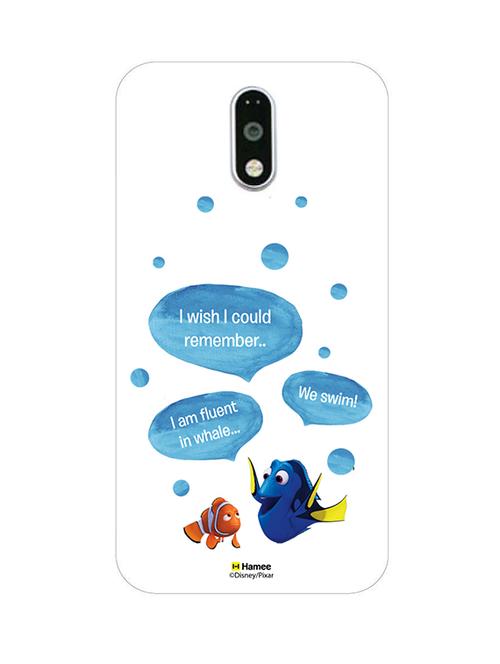 hamee disney pixar finding dory official licensed cover hard back case cover for motorola moto m (dory marlin / conversation) - 12704085 - Very Small Image - 1