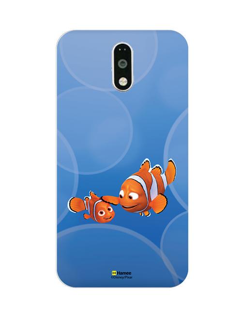 hamee disney pixar finding dory official licensed cover hard back case cover for motorola moto m (nemo marlin / blue bubbles) - 12704105 - Very Small Image - 1