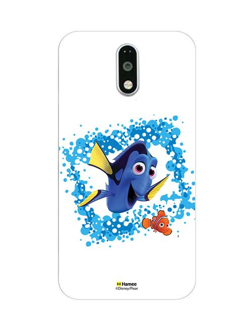hamee disney pixar finding dory official licensed cover hard back case cover for motorola moto m (dory nemo / splash) - 12704109 - Very Small Image - 1