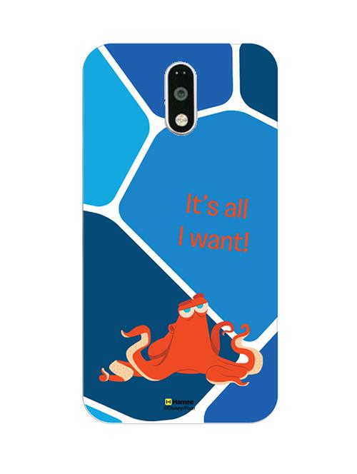 hamee disney pixar finding dory official licensed cover hard back case cover for motorola moto m (hank / blue patches) - 12704119 - Very Small Image - 1