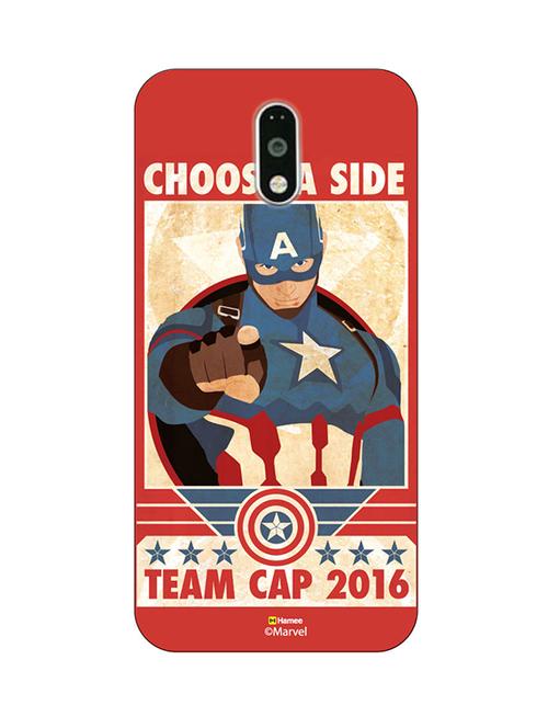 hamee marvel civil war captain america iron man licensed hard back case cover for motorola moto m cover ( choose a side ) - 12704209 - Very Small Image - 1