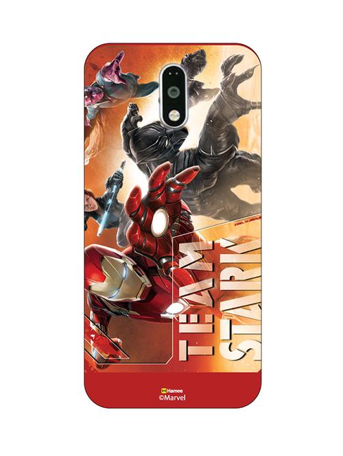 hamee marvel civil war captain america iron man licensed hard back case cover for motorola moto m cover ( team stark ) - 12704214 - Very Small Image - 1