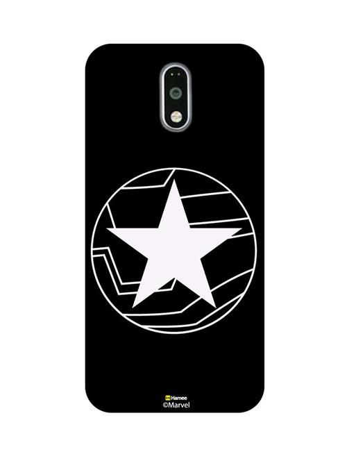 hamee marvel civil war captain america iron man licensed hard back case cover for motorola moto m cover ( shield black ) - 12704224 - Very Small Image - 1