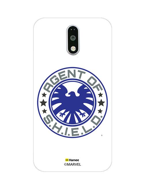 hamee original marvel character licensed cover slim fit plastic hard back case cover for motorola moto m (avengers / shield) - 12704293 - Very Small Image - 1