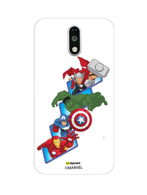 hamee original marvel character licensed cover slim fit plastic hard back case cover for motorola moto m (avengers layers) - 12704309 - Very Small Image - 1