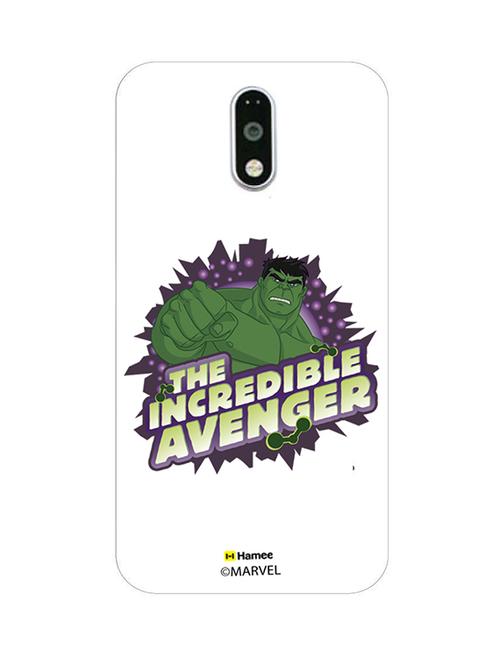 hamee original marvel character licensed cover slim fit plastic hard back case cover for motorola moto m (hulk / incredible) - 12704317 - Very Small Image - 1