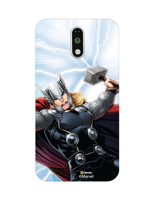 hamee original marvel character licensed cover slim fit plastic hard back case cover for motorola moto m ( thor illustration2 ) - 12704330 - Very Small Image - 1