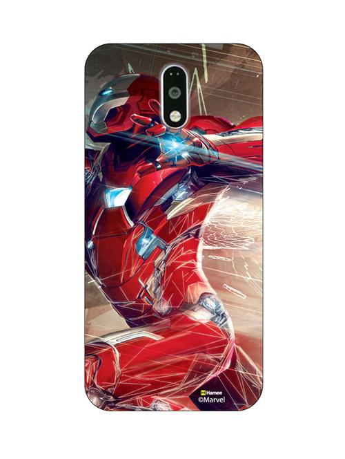 hamee marvel civil war captain america iron man licensed hard back case cover for motorola moto m cover - design 7 - 12704339 - Very Small Image - 1