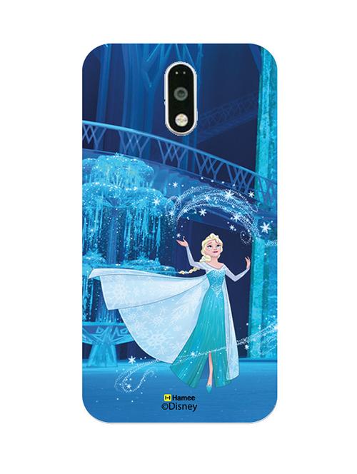 hamee disney princess frozen official licensed cover hard back case cover for motorola moto m (elsa / spell) - 12704365 - Very Small Image - 1