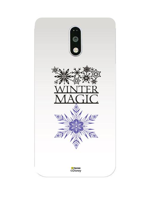 hamee disney princess frozen official licensed cover hard back case cover for motorola moto m (winter magic) - 12704393 - Very Small Image - 1