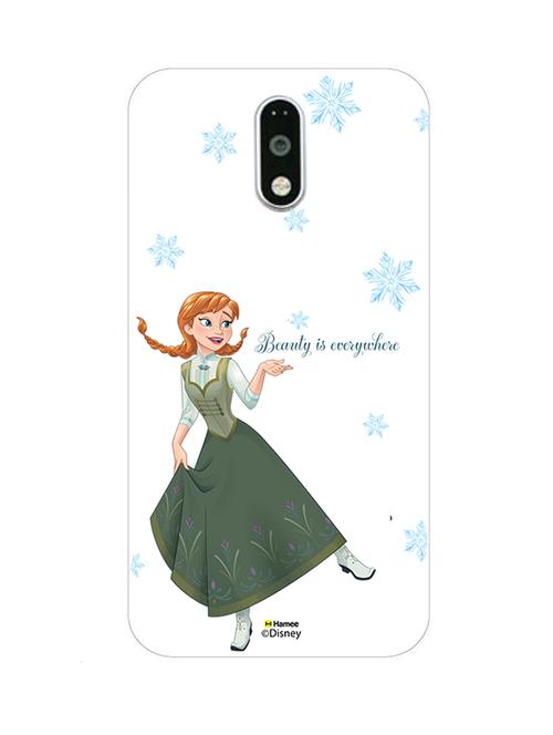 hamee disney princess frozen official licensed cover hard back case cover for motorola moto m (anna / beauty) - 12704394 - Very Small Image - 1