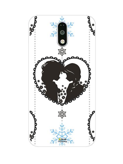 hamee disney princess frozen official licensed cover hard back case cover for motorola moto m (anna elsa / hanging heart) - 12704403 - Very Small Image - 1