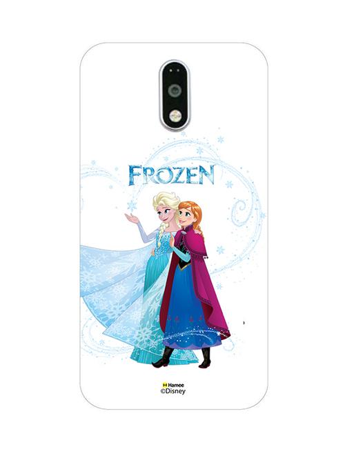 hamee disney princess frozen official licensed cover hard back case cover for motorola moto m (elsa anna / frozen) - 12704407 - Very Small Image - 1