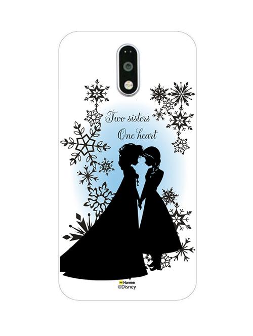 hamee disney princess frozen official licensed cover hard back case cover for motorola moto m (elsa anna / two sisters) - 12704414 - Very Small Image - 1