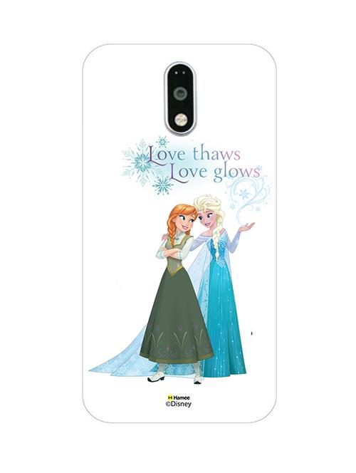 hamee disney princess frozen official licensed cover hard back case cover for motorola moto m (elsa anna / love thaws) - 12704416 - Very Small Image - 1