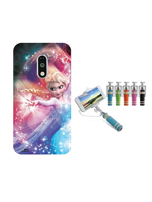 hamee disney frozen princess licensed hard back case cover for motorola moto m cover with free monopod selfie stick - combo 19 - 12704447 - Very Small Image - 1