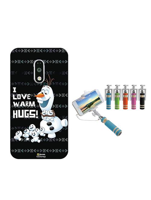 hamee disney frozen princess licensed hard back case cover for motorola moto m cover with free monopod selfie stick - combo 24 - 12704451 - Very Small Image - 1