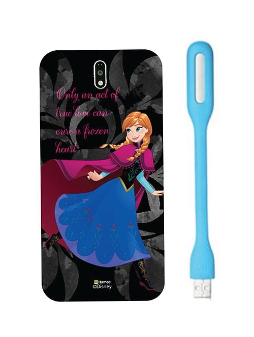 hamee disney frozen princess licensed hard back case cover for motorola moto m cover with free led light - combo 48 - 12704470 - Very Small Image - 1