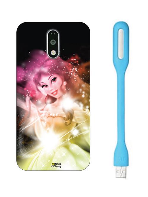 hamee disney princess official licensed hard back case cover for motorola moto m with free led  - 12704505 - Very Small Image - 1
