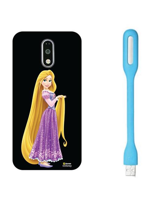 hamee disney princess official licensed hard back case cover for motorola moto m with free led  - 12704511 - Very Small Image - 1