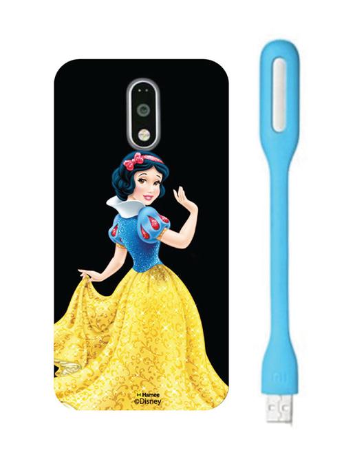 hamee disney princess official licensed hard back case cover for motorola moto m with free led  - 12704512 - Very Small Image - 1