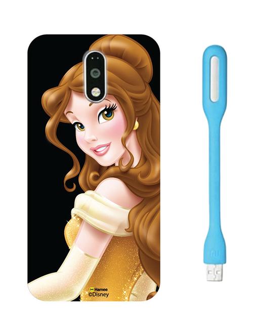 hamee disney princess official licensed hard back case cover for motorola moto m with free led  - 12704515 - Very Small Image - 1