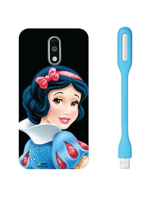 hamee disney princess official licensed hard back case cover for motorola moto m with free led  - 12704520 - Very Small Image - 1